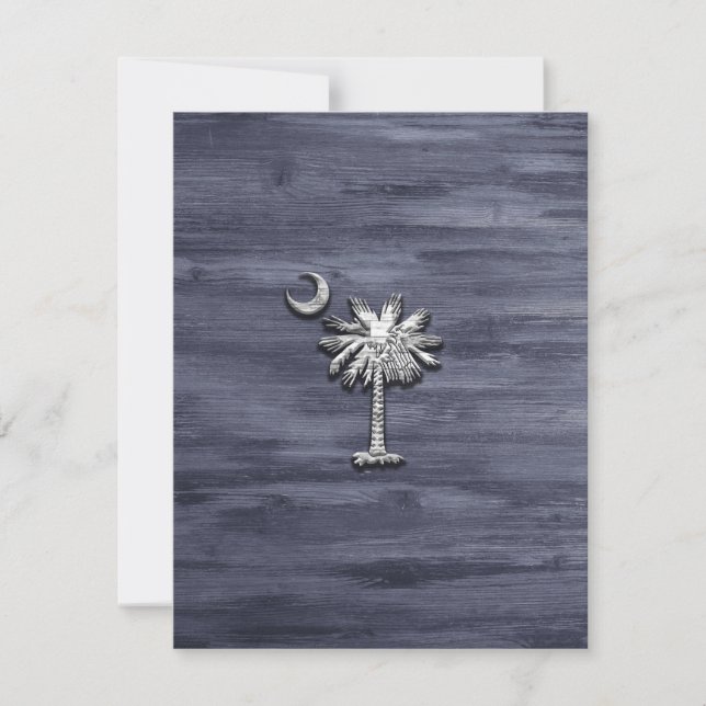 Carte De Remerciements Russe Caroline du Sud Palmetto et Lune (Devant)