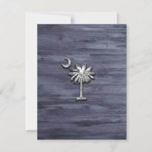 Carte De Remerciements Russe Caroline du Sud Palmetto et Lune