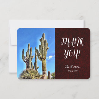 Carte De Remerciements Russe Sud-Ouest Saguaro Cactus Mariage
