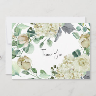 Carte De Remerciements Rustic Airical Botanical Neutral Floral Mariage