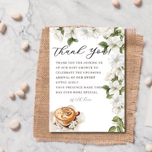 Carte De Remerciements Rustic Baby est en train de brasser le Baby shower