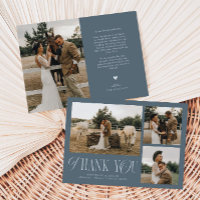 Rustic Elegance Photo Collage Mariage Acier bleu