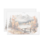 Rustic Fall Mountain Scene Mariage d'aquarelle