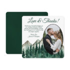 Rustic Mountains & Pines Oval Photo Mariage