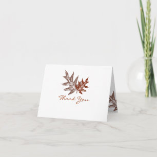 Carte De Remerciements Rustic Oak Leaf Thank You Cards