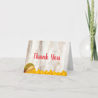 Carte De Remerciements Rustic Taco ‘Bout Grateful Thank You Card