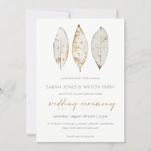 Carte De Remerciements Rustic Vein Rouge Or Rouille Feuilles Mariage Invi