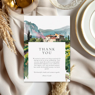 Carte De Remerciements Rustic Winery Mariage paysage