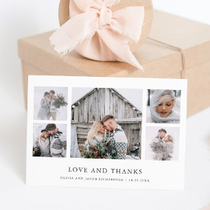 Carte De Remerciements Rustique chic   Mariage de la grille photo