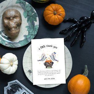 Carte De Remerciements Rustique Deux Petites Boos Ghost Twins Baby shower