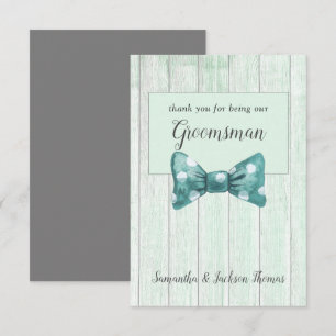 Carte de remerciements rustique Groomsman