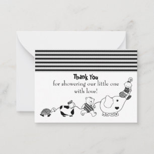 Carte de remerciements Safari Bébé Et Animal