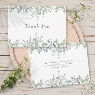 Carte De Remerciements Sage et Lilac Campagne Verdure