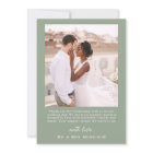 Sage Green Four Photo Collage Script Mariage