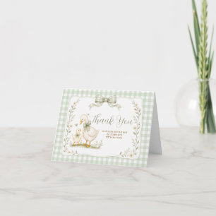 Carte De Remerciements Sage Green Silly Goose Baby Shower Neutre