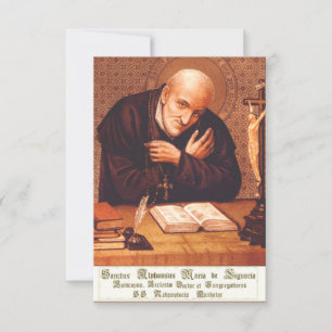 Carte De Remerciements Saint Alphonse de Liguori