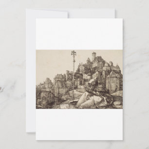 Carte De Remerciements Saint Anthony Lecture par Albrecht Durer