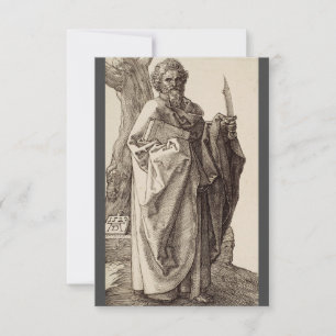 Carte De Remerciements Saint Bartholomée l'Apôtre par Albrecht Durer