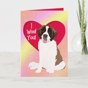 Carte De Remerciements Saint Bernard Valentines