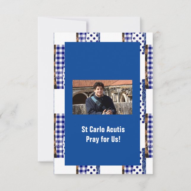 Carte De Remerciements Saint-Carlo Acutis (Devant)