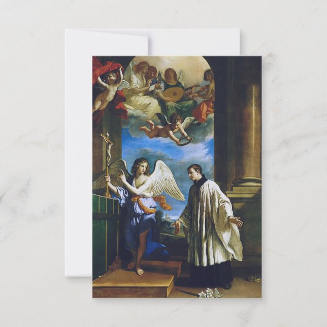 Carte De Remerciements Saint italien Aloysius Gonzaga (Devant)