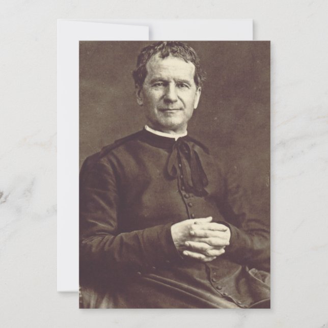 Carte De Remerciements Saint Jean Bosco Prêtre et confesseur  (Devant)