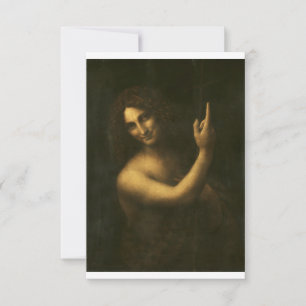 Carte De Remerciements Saint John le Baptist by Léonard de Vinci