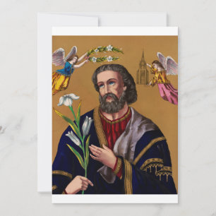 Carte De Remerciements Saint Joseph gardien de la Sainte Famille