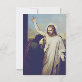 Carte De Remerciements Saint Thomas the Apostle with Jesus Holy Card