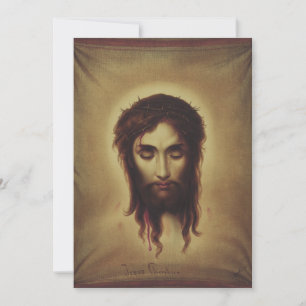 Carte De Remerciements Sainte Face de Jésus Christ