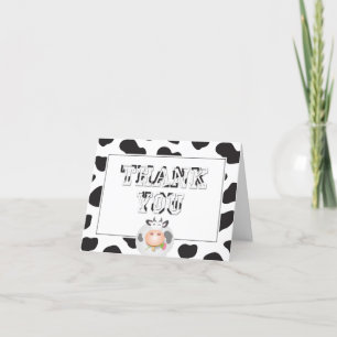 Carte De Remerciements Sainte vache Anniversaire Vache Imprimer la typogr