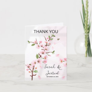 Carte De Remerciements Sakura Japonaise Fleur de cerisier asiatique
