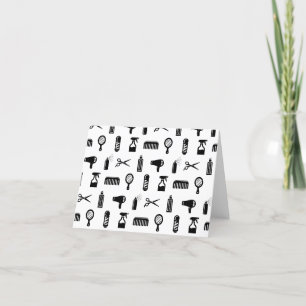 Carte De Remerciements Salon et coiffeur Motif CUSTOM BG COULEUR