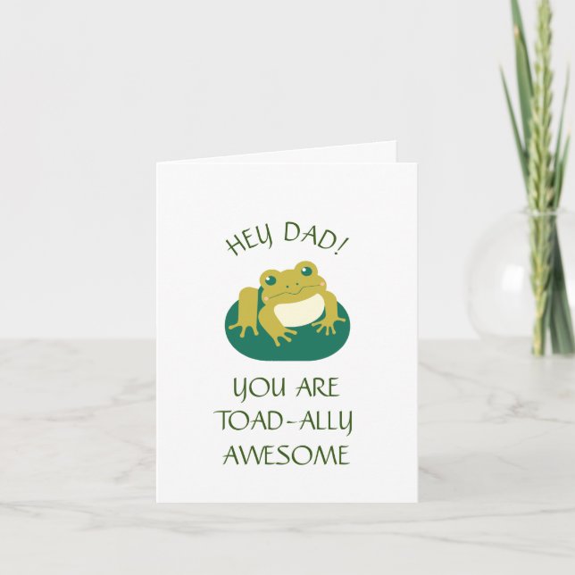 Carte De Remerciements Salutations de Fête des pères Papa Awesome Toad (Devant)