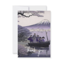Samurai Thank You Card Mount Fuji Japanese Art