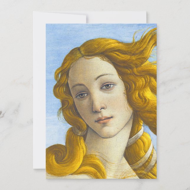 Carte De Remerciements Sandro Botticelli - Détail de la naissance de Vénu (Devant)