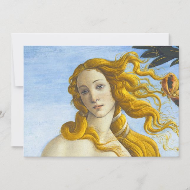 Carte De Remerciements Sandro Botticelli - Naissance de Vénus Gros plan (Devant)