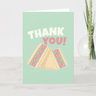 Carte De Remerciements Sandwich à la fraise de Matcha