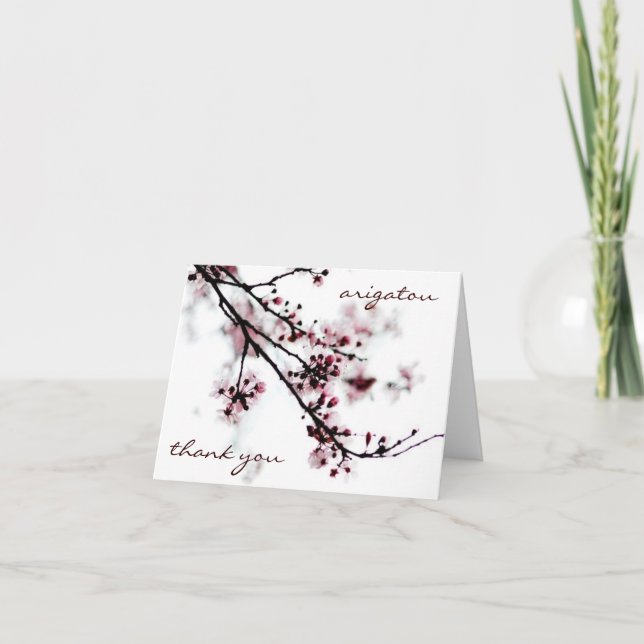 Carte De Remerciements sans titre, merci, arigatou (Devant)