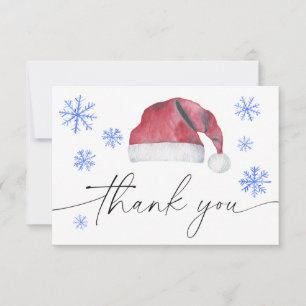 Carte de remerciements Santa Chapeau