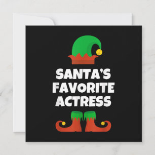 Carte De Remerciements Santas Actrice préférée Noël Actrice intérimaire