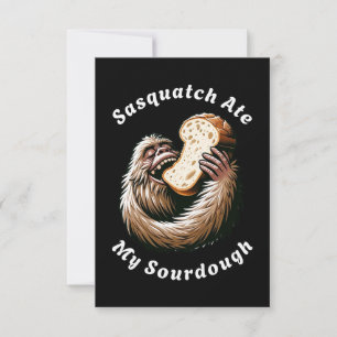 Carte De Remerciements Sasquatch Ate My Sourdough