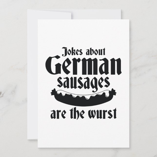 Carte De Remerciements Saucisses allemandes (Devant)