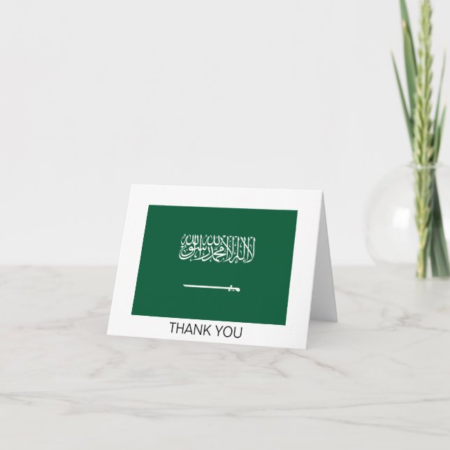 Carte De Remerciements Saudi Arabia Flag (Devant)