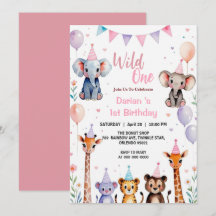 Sauvageonne Adorables Animaux Ballon filles 1er An