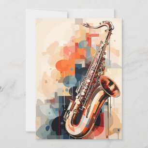 Carte De Remerciements Saxophone