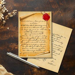 Carte De Remerciements Sceau de cire de remerciement de mariage de défile