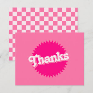 Carte De Remerciements Sceau rose Retro Malibu  