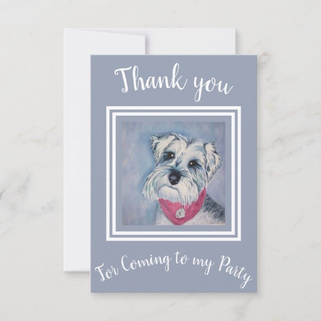 Carte De Remerciements Schnauzer doux (Devant)