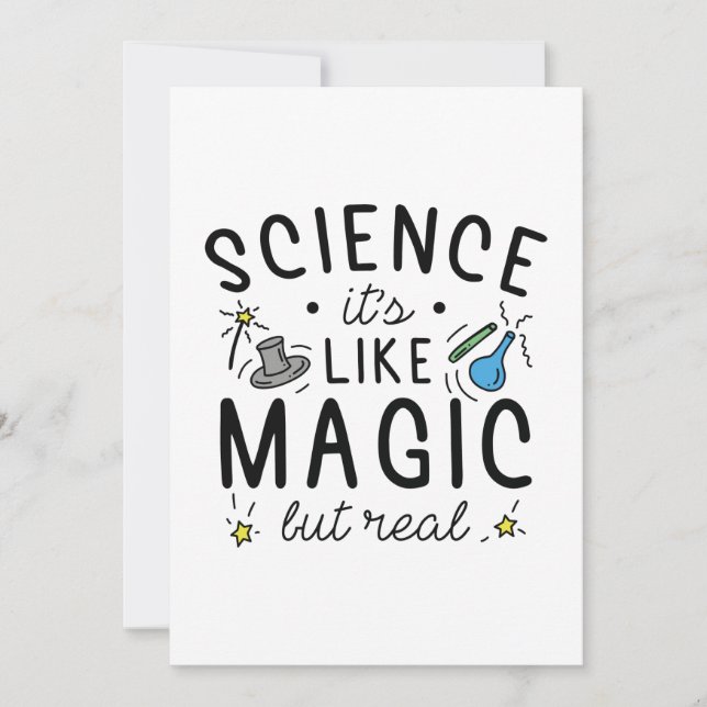 Carte De Remerciements Science C’est comme de la magie, mais vrai (Devant)